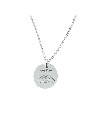 Cadena de Plata Soy Puro Corazón