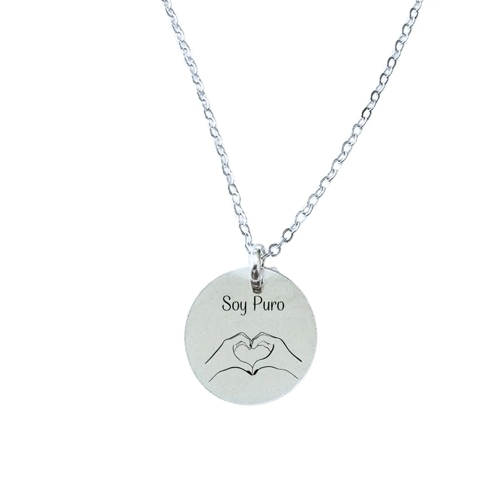 Cadena de Plata Soy Puro Corazón 1