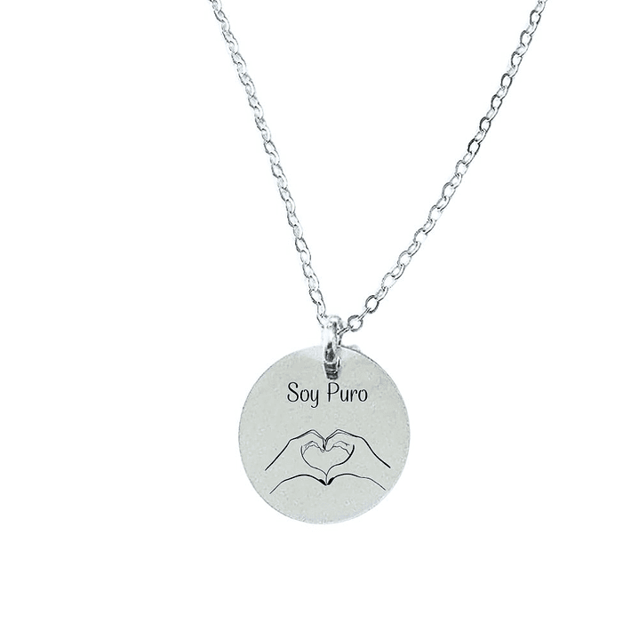 Cadena de Plata Soy Puro Corazón 1
