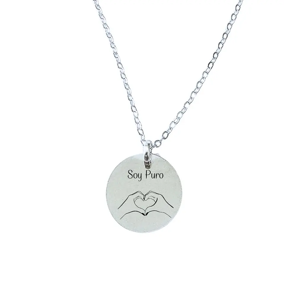 Cadena de Plata Soy Puro Corazón 1