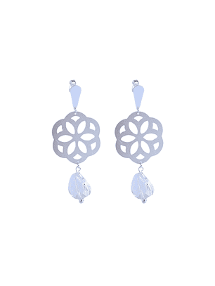 Aros De Plata Baris White G.