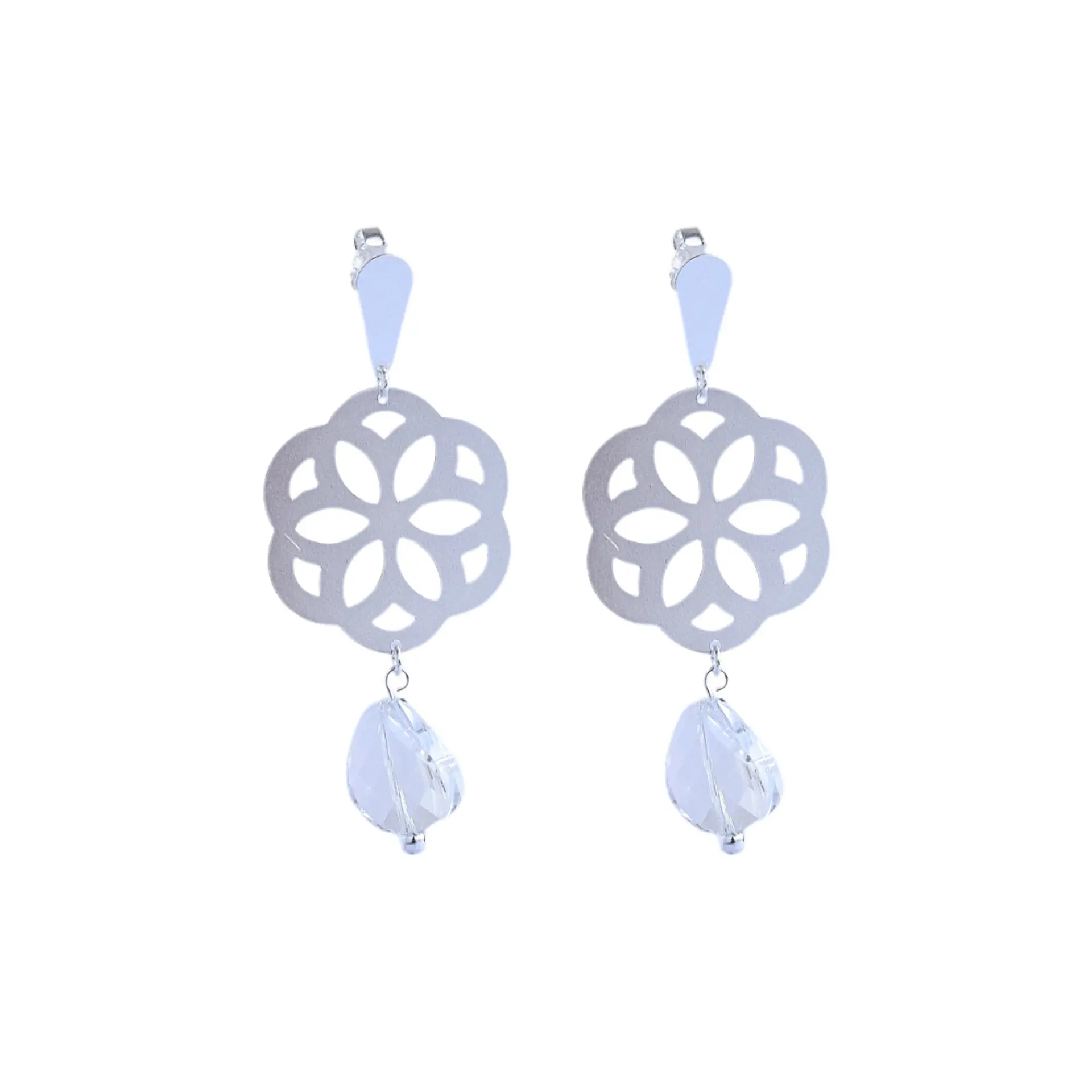 Aros De Plata Baris White G. 1