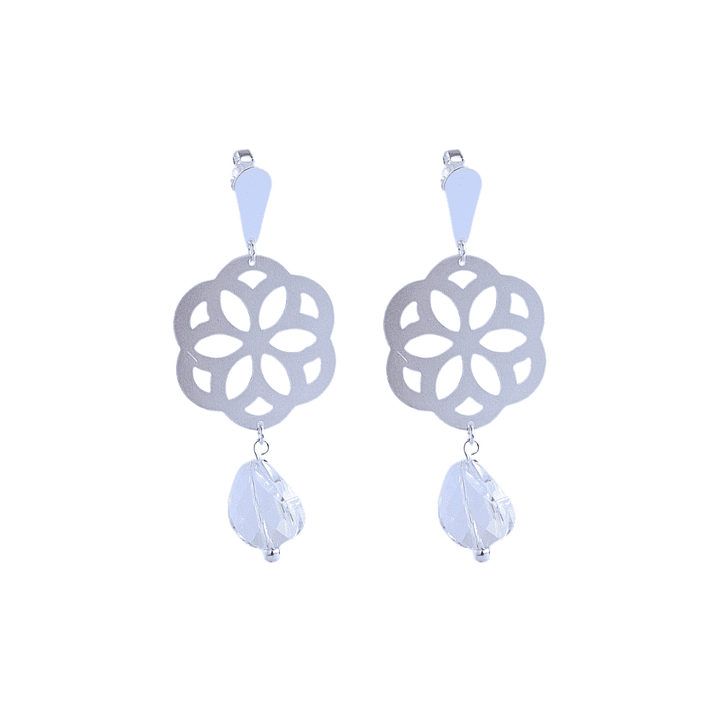 Aros De Plata Baris White G. 1