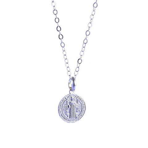 Cadena De Plata Ley 925 San Benito - Religioso