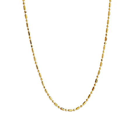 Collar De Plata Con Baño De Oro Punto y Coma