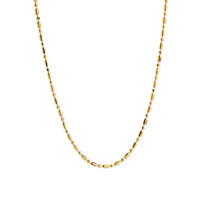 Collar De Plata Con Baño De Oro Punto y Coma 1