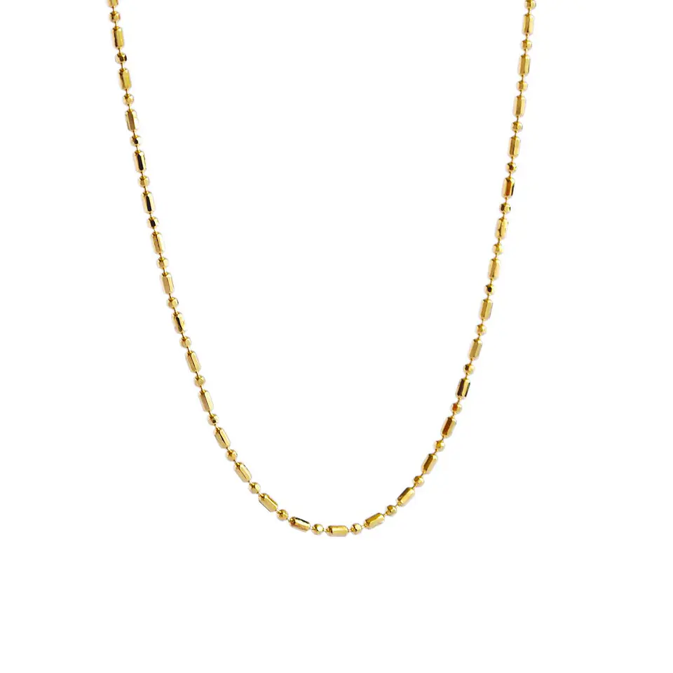 Collar De Plata Con Baño De Oro Punto y Coma 1