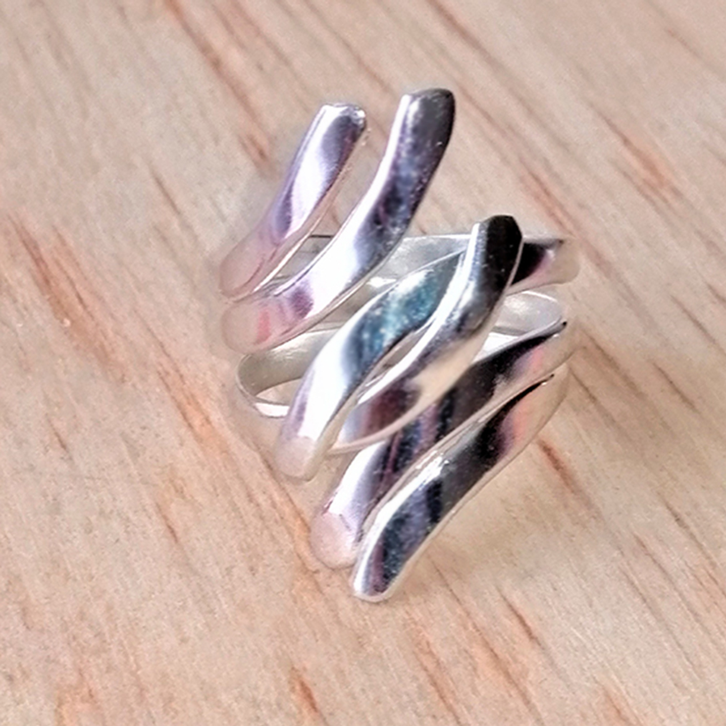 Anillo Ajustable Plata 925 Entrelazado Reda 3