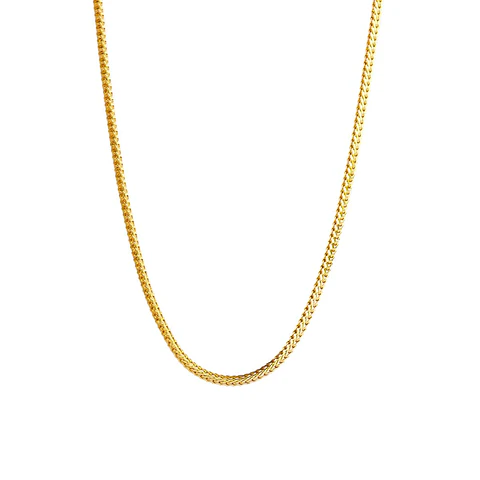 Collar De Plata Con Baño De Oro Espiga