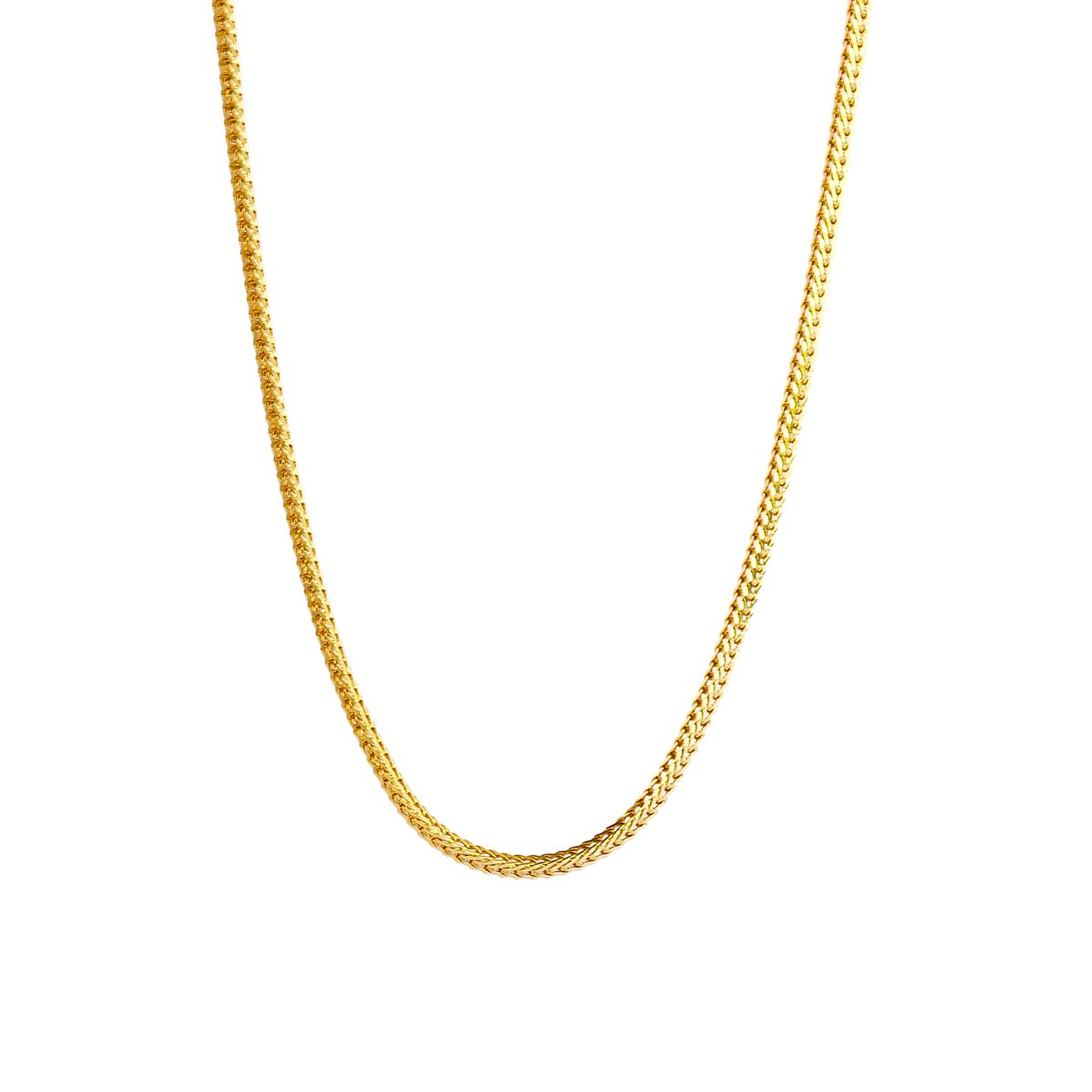 Collar De Plata Con Baño De Oro Espiga 1