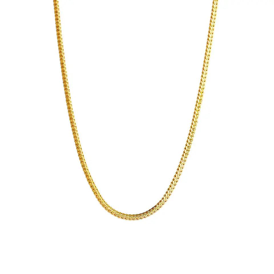 Collar De Plata Con Baño De Oro Espiga 1