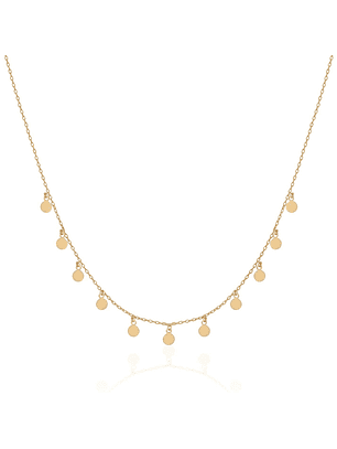 Collar De Plata Con Baño De Oro Minimedallas 