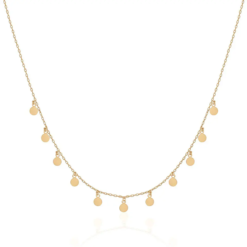 Collar De Plata Con Baño De Oro Minimedallas  1