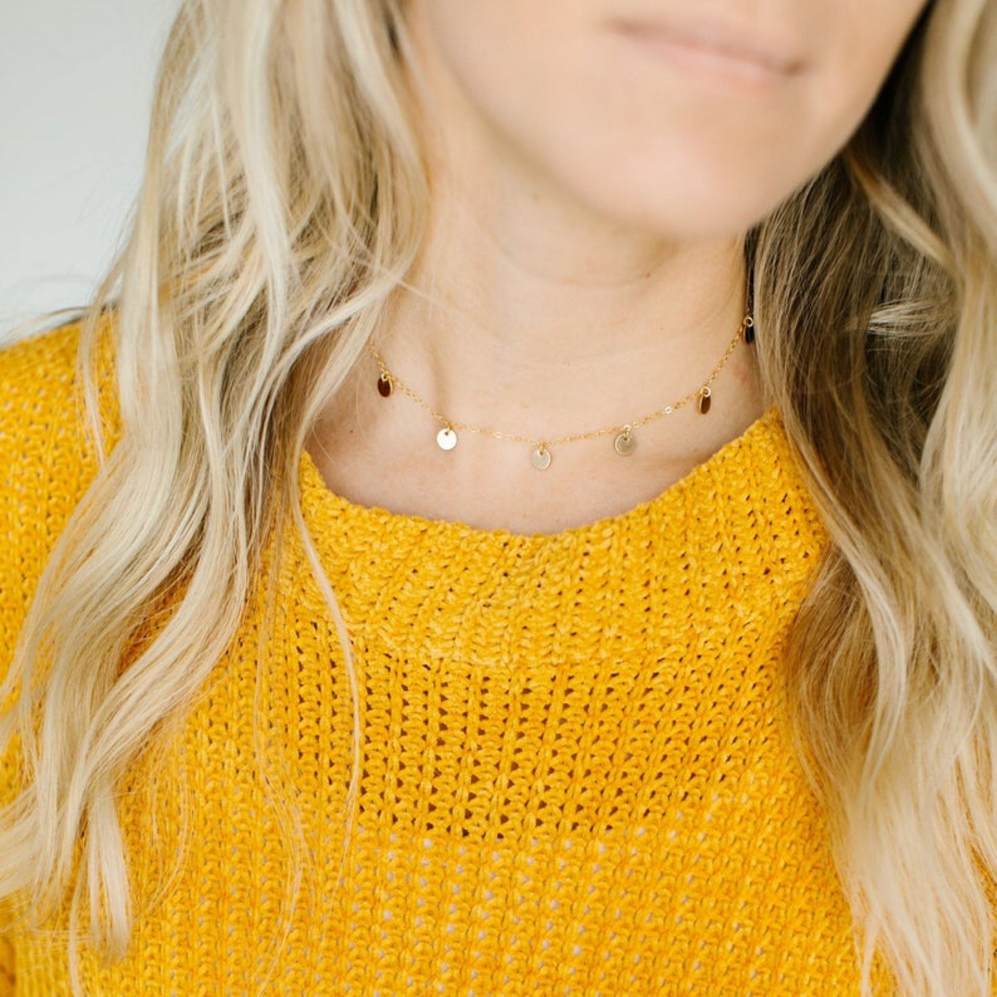 Collar De Plata Con Baño De Oro Minimedallas  3