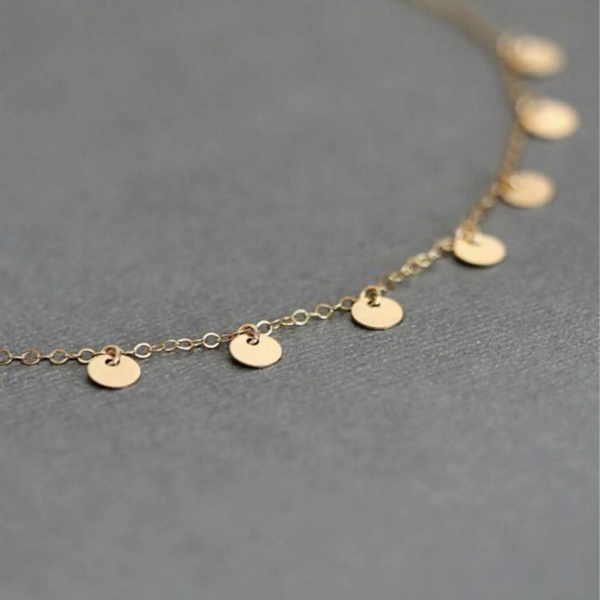 Collar De Plata Con Baño De Oro Minimedallas  4