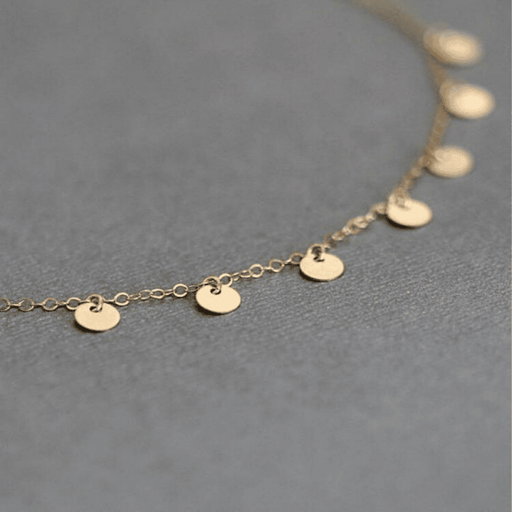 Collar De Plata Con Baño De Oro Minimedallas  4