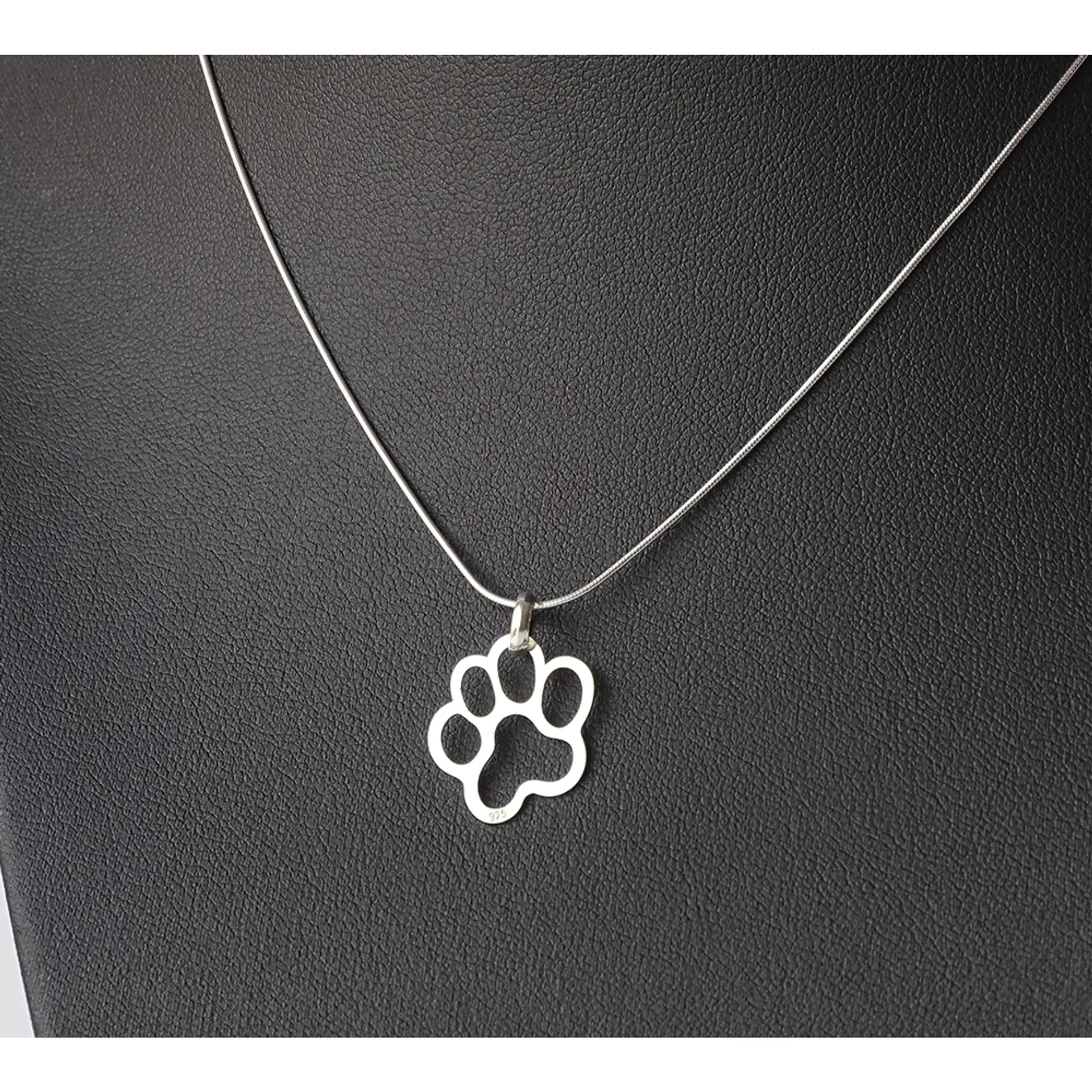 Cadena De Plata 925 Cola de Ratón & Colgante Doglover 2