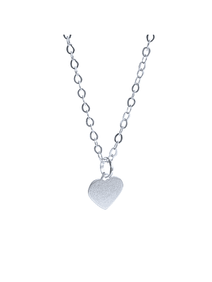 Cadena de Plata 925 con Colgante de Corazón Personalizado I