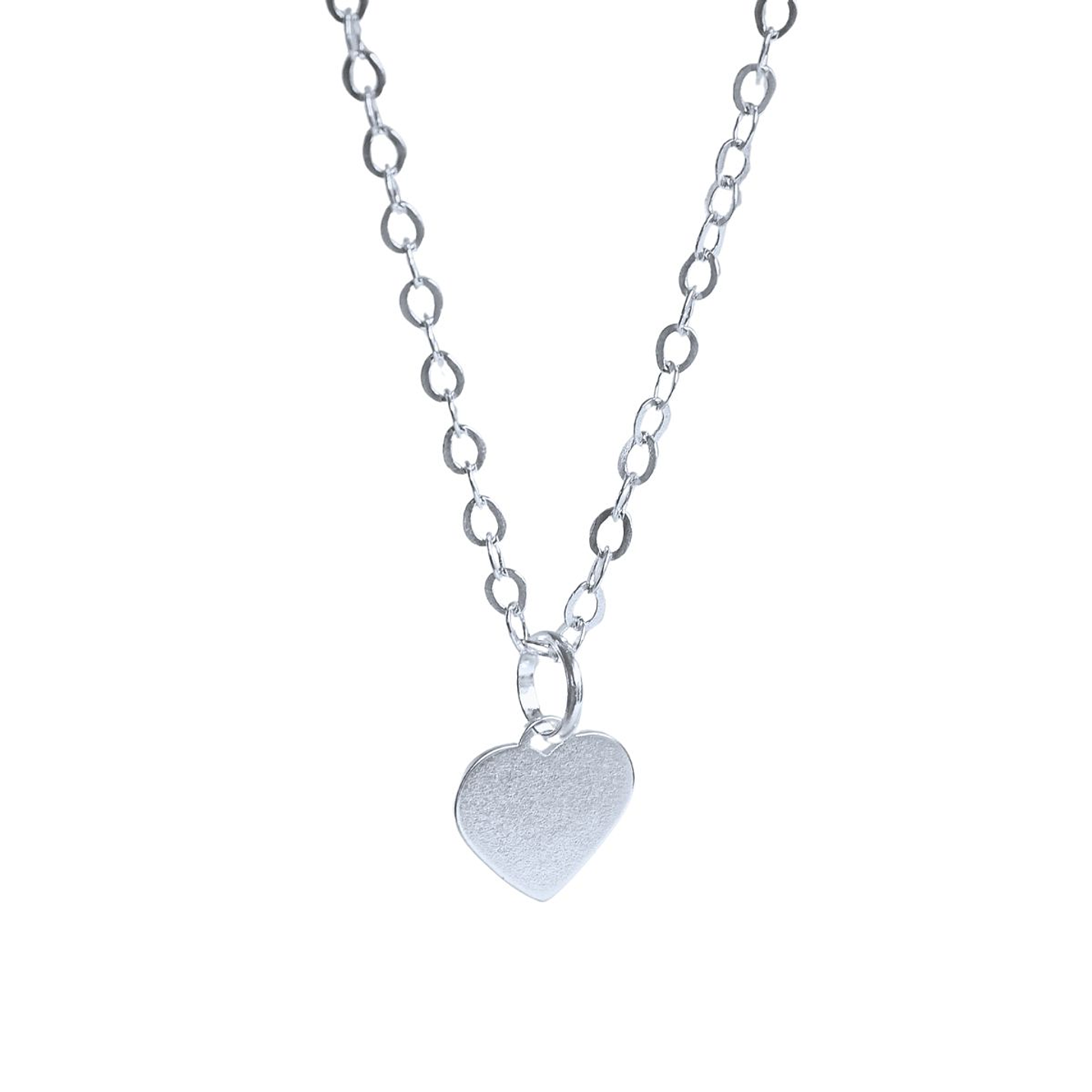 Cadena de Plata 925 con Colgante de Corazón Personalizado I 2