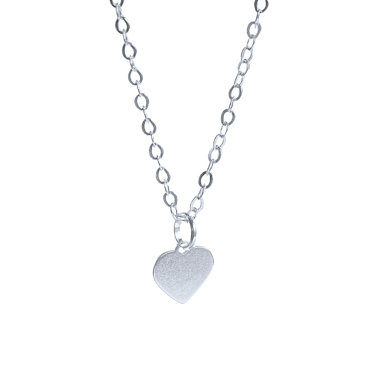 Cadena de Plata 925 con Colgante de Corazón Personalizado I 2