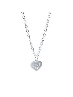 Cadena de Plata 925 con Colgante de Corazón Personalizado I