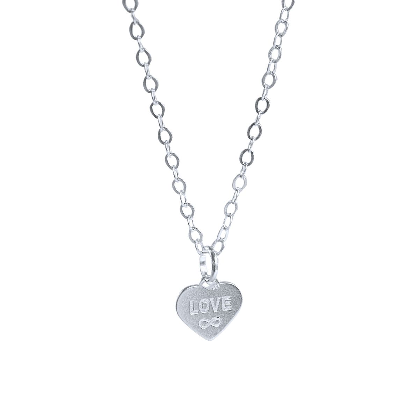 Cadena de Plata 925 con Colgante de Corazón Personalizado I 1
