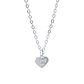 Cadena de Plata 925 con Colgante de Corazón Personalizado I - Miniatura 1