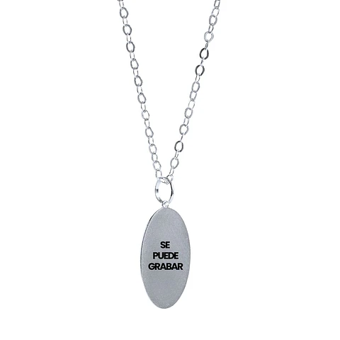 Cadena de Plata 925 con Colgante Oval Personalizado