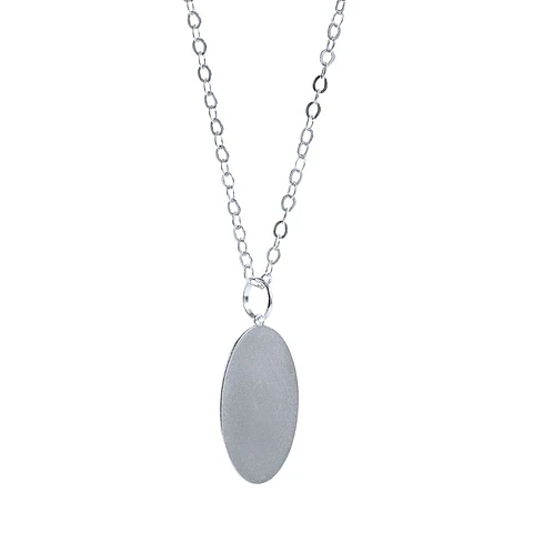 Cadena de Plata 925 con Colgante Oval Personalizado