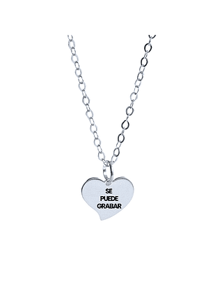 Cadena de Plata 925 con Colgante de Corazón Personalizado II