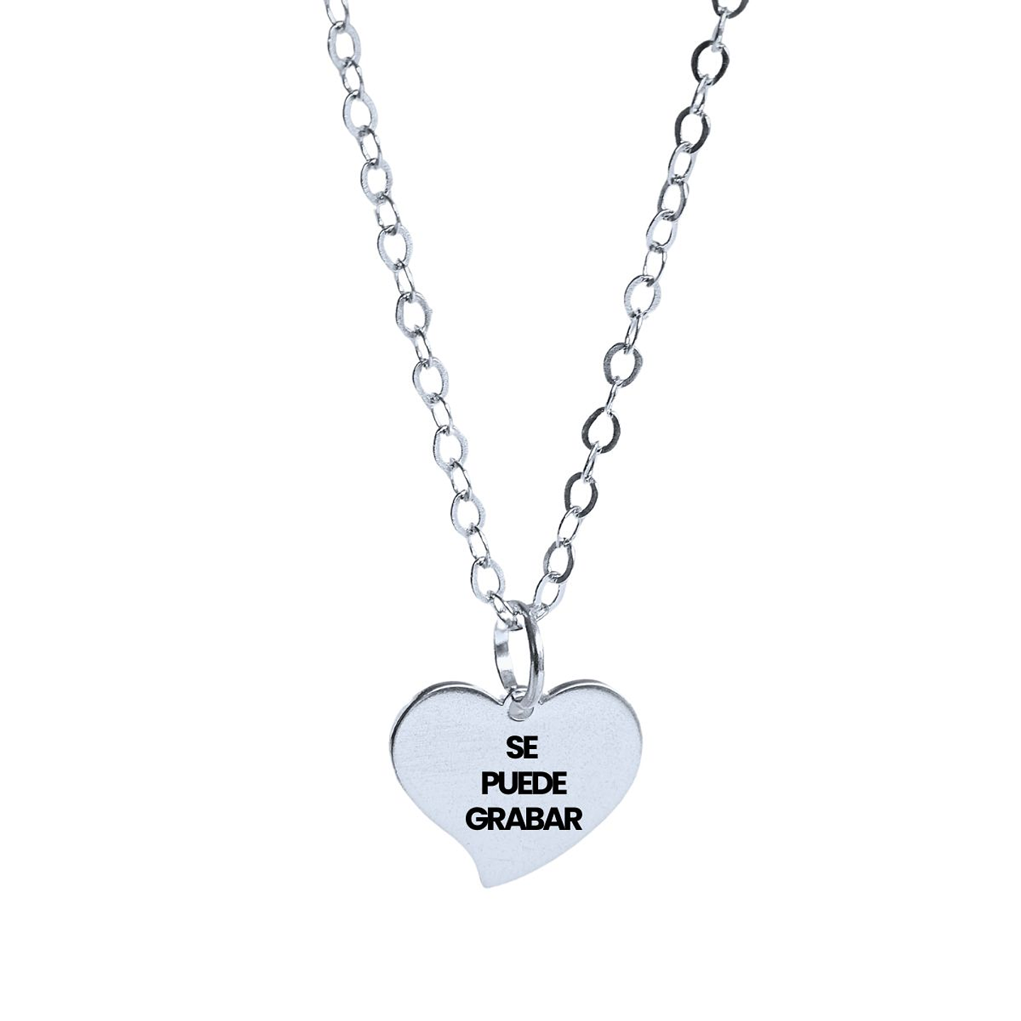 Cadena de Plata 925 con Colgante de Corazón Personalizado II 2