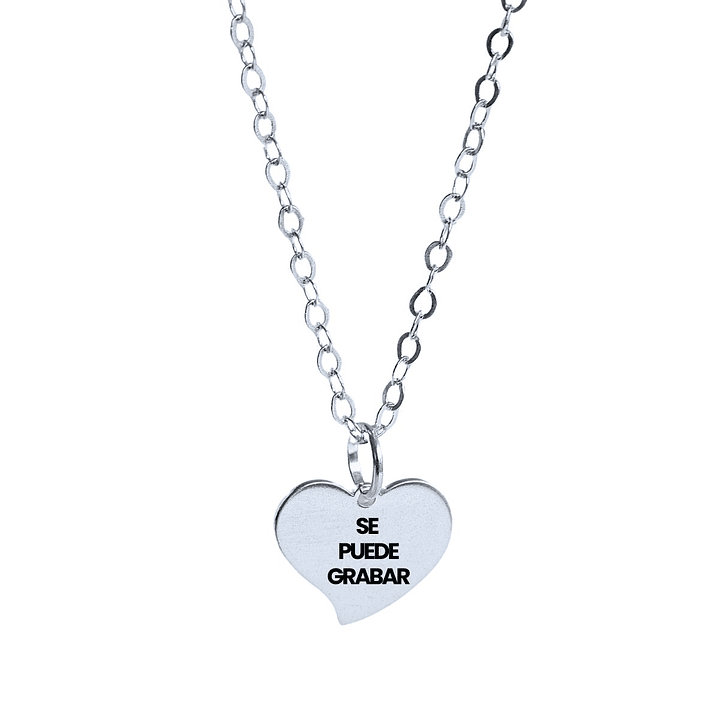 Cadena de Plata 925 con Colgante de Corazón Personalizado II 2