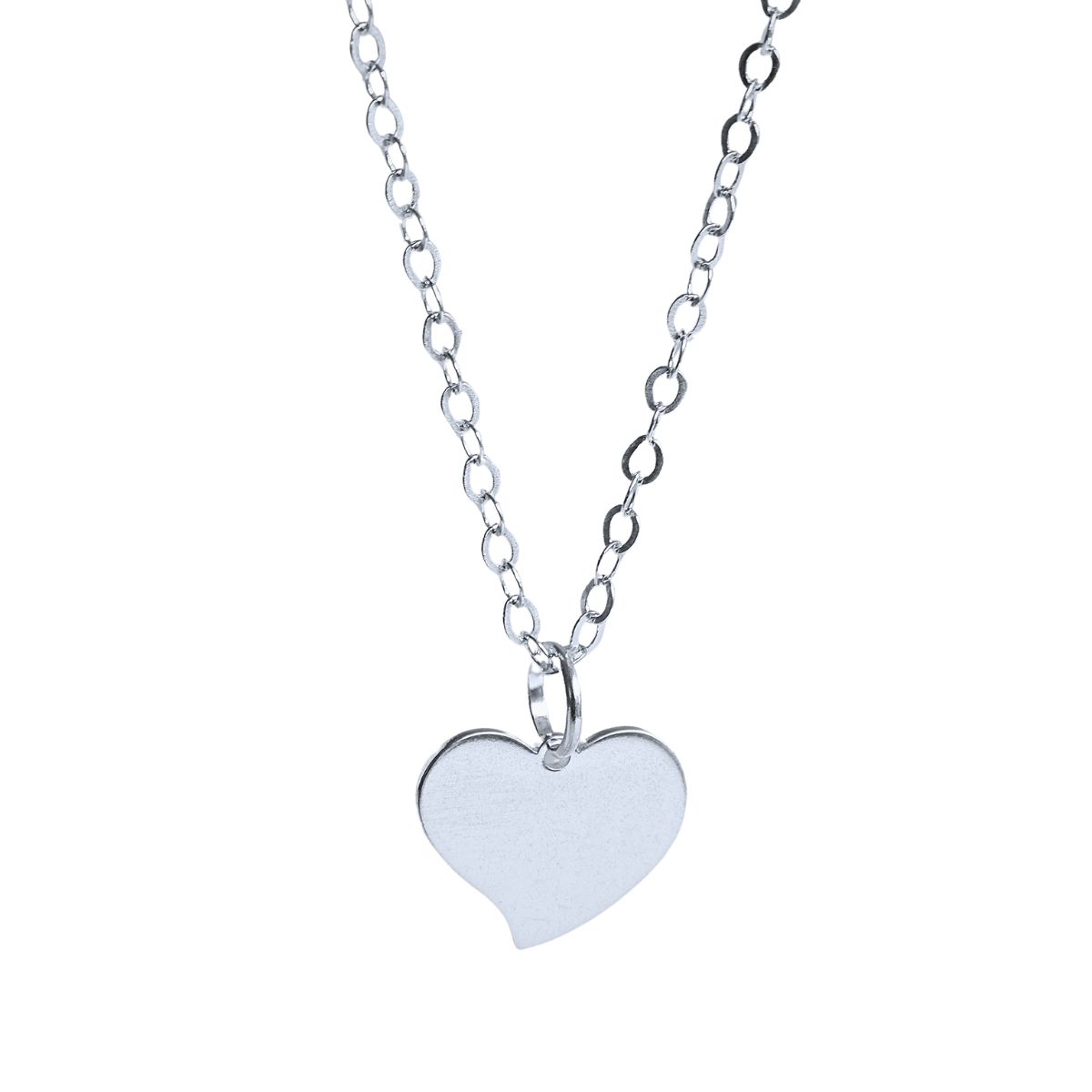 Collar Corazón Alargado Personalizable · Plata 925