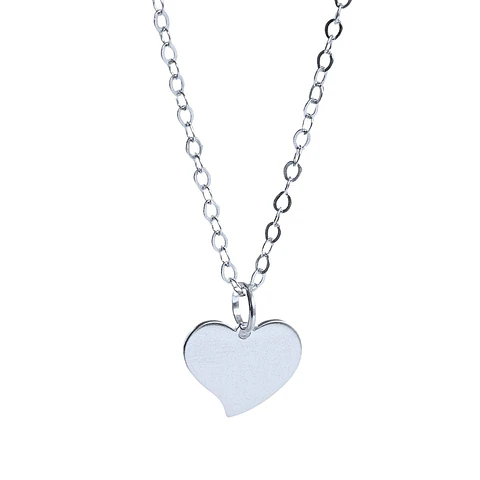 Cadena de Plata 925 & Corazón Alargado Personalizable