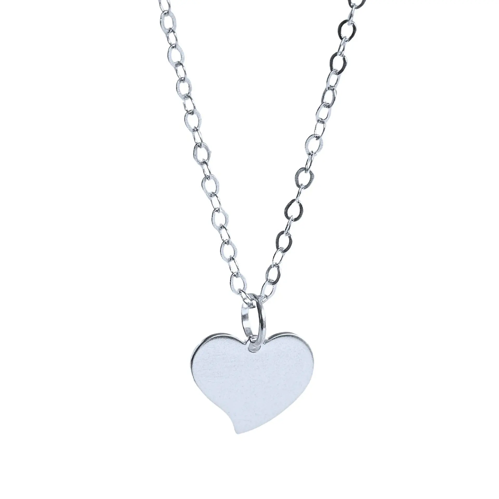 Cadena de Plata 925 & Corazón Alargado Personalizable 1