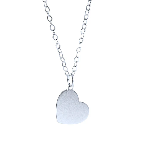 Collar Corazón Inclinado Personalizable · Plata 925
