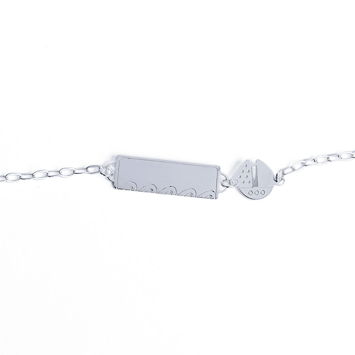 Pulsera Piocha de Plata Pequeño Capitan Personalizada 2