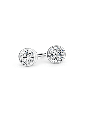 Aros De Plata 925 Punto de Luz