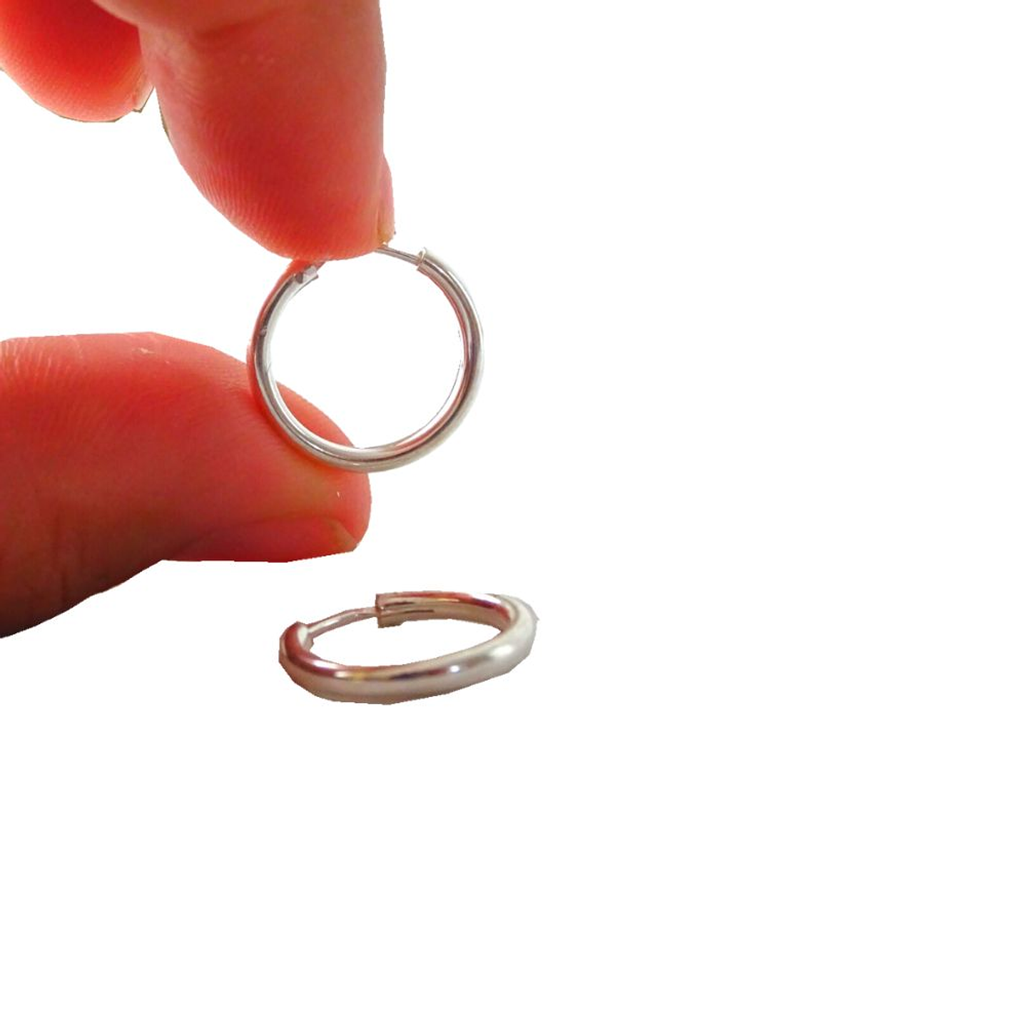 Aros De Plata 925 Argollas 14mm 1