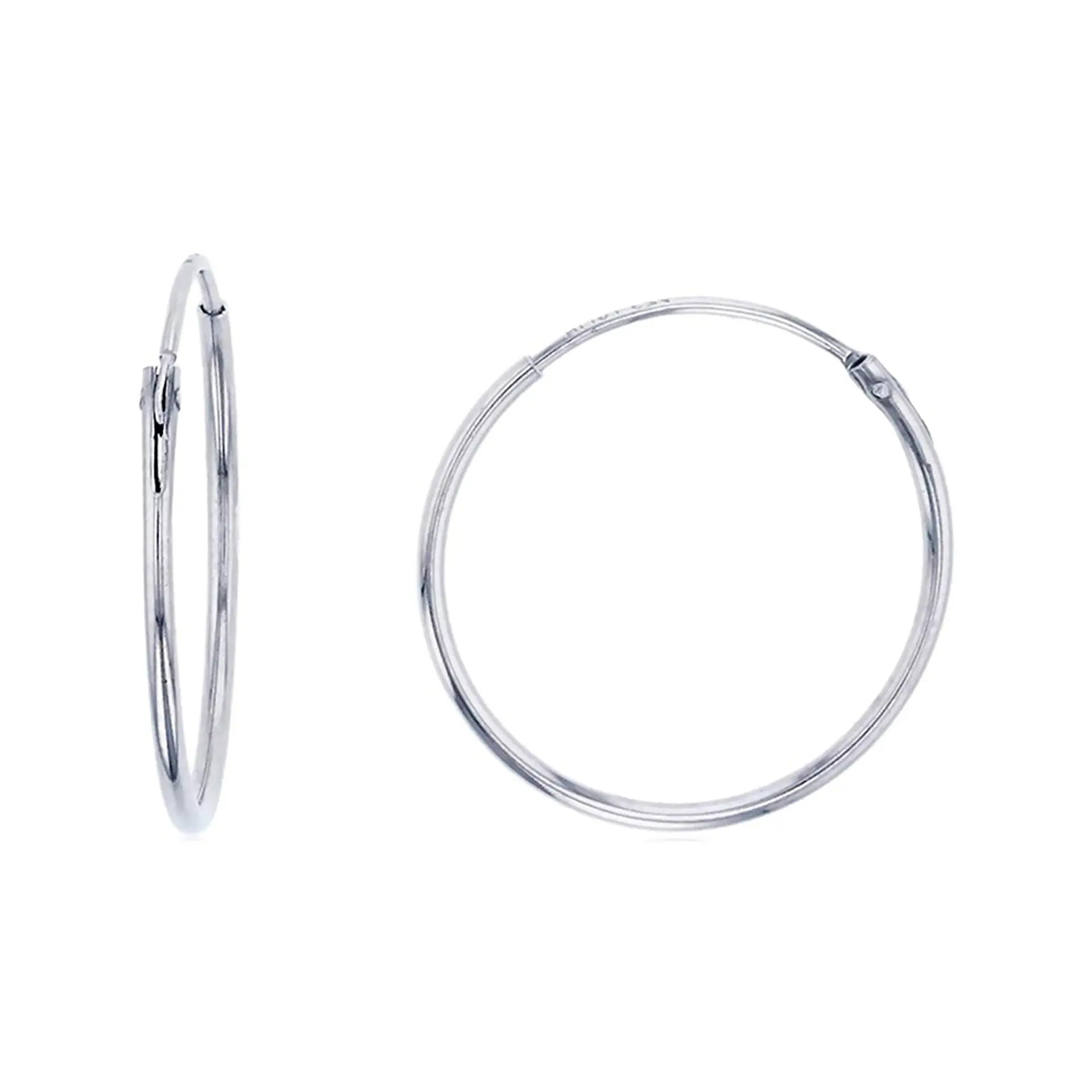 Aros De Plata 925 Argollas 14mm 2