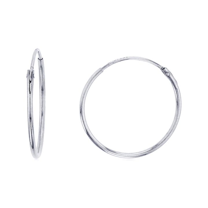 Aros De Plata 925 Argollas 14mm 2