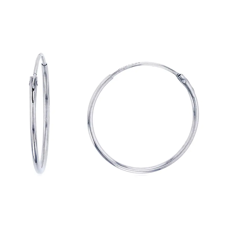 Aros De Plata 925 Argollas 14mm 2