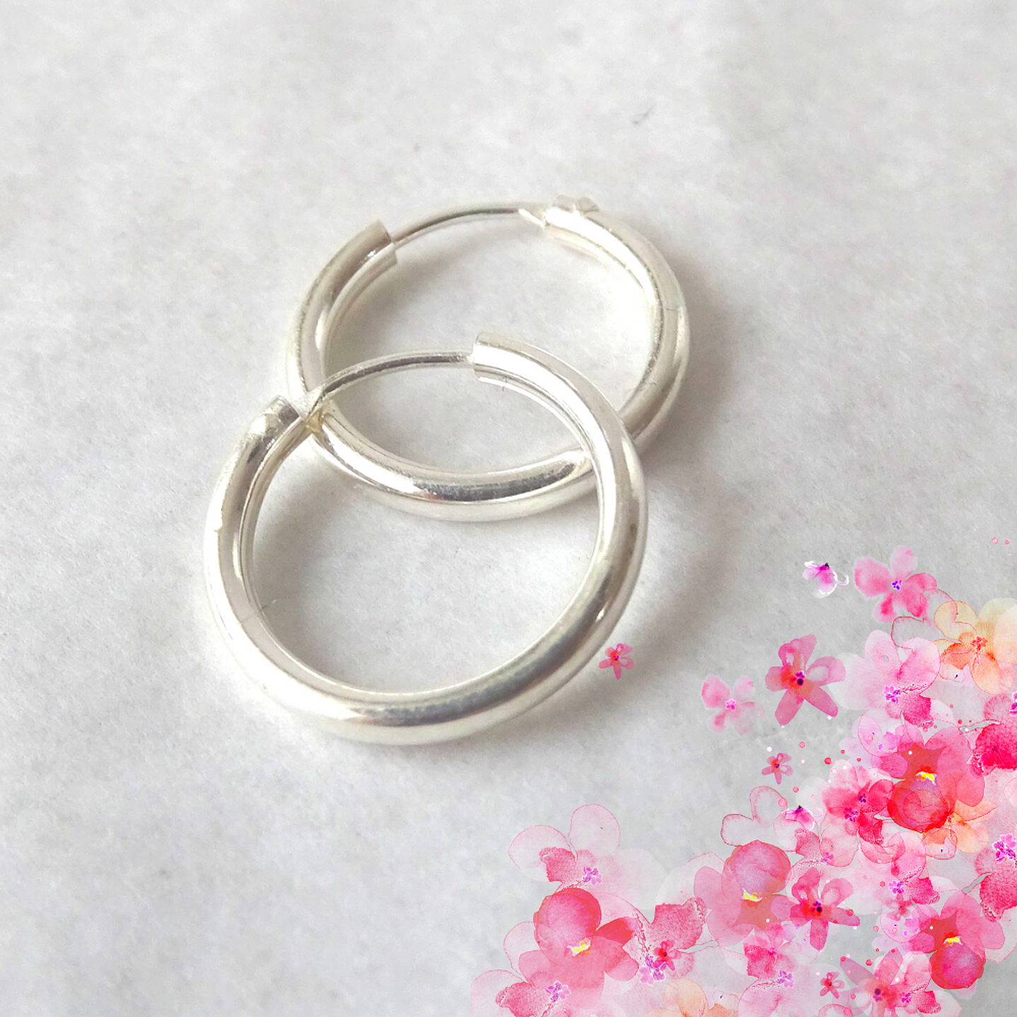 Aros De Plata 925 Argollas 14mm 4