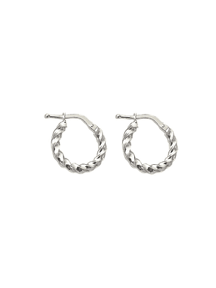 Aros De Plata 925 Argollas Enroscada