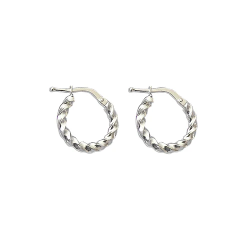 Aros De Plata 925 Argollas Enroscada