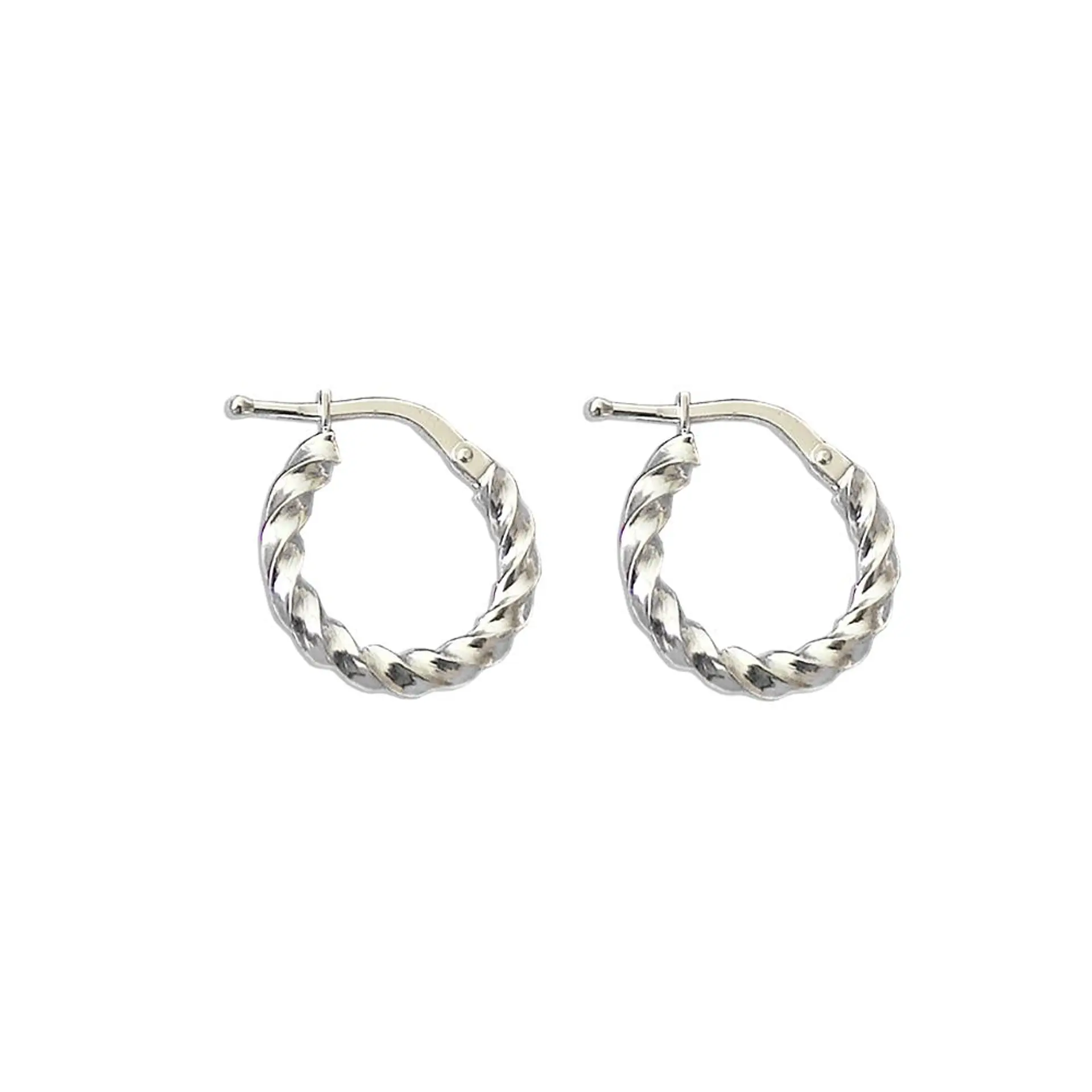 Aros De Plata 925 Argollas Enroscada 1