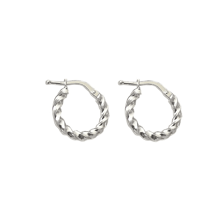 Aros De Plata 925 Argollas Enroscada 1