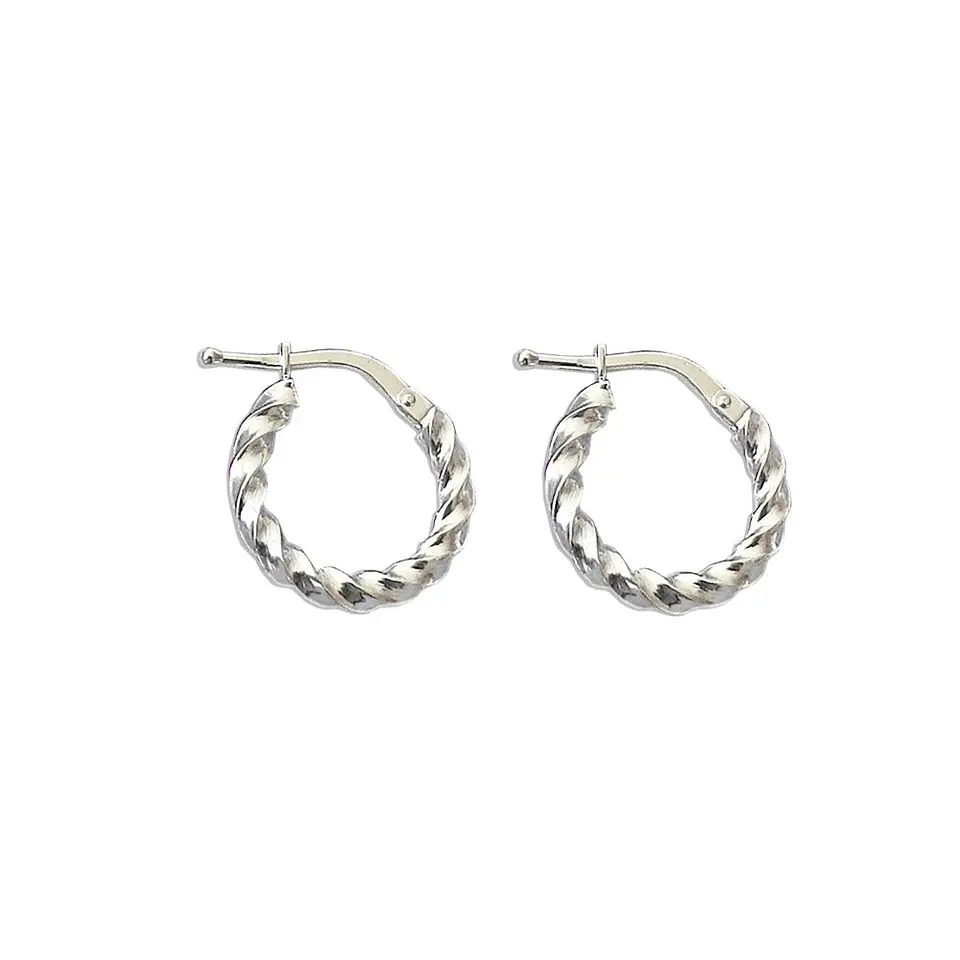 Aros De Plata 925 Argollas Enroscada 1