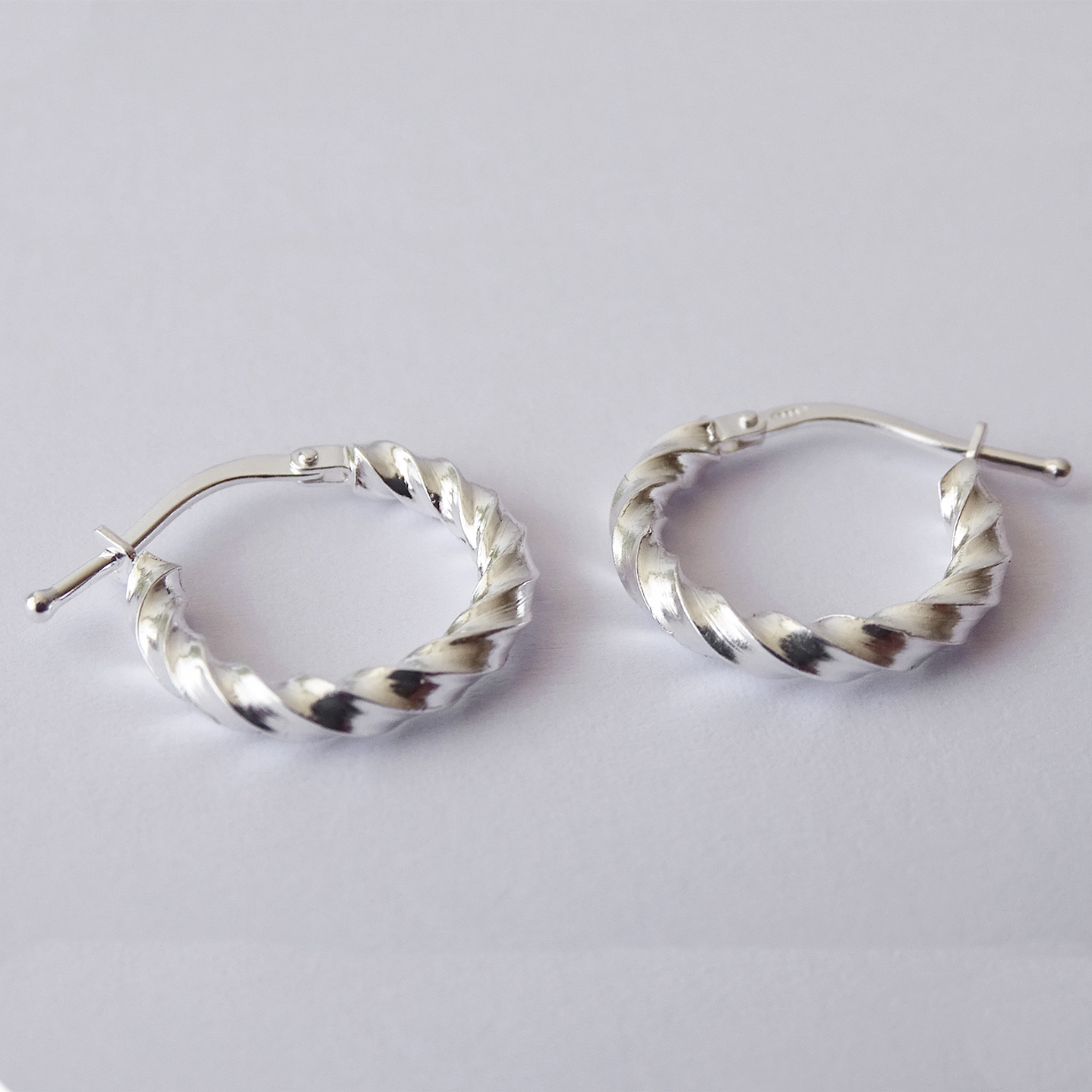 Aros De Plata 925 Argollas Enroscada 3