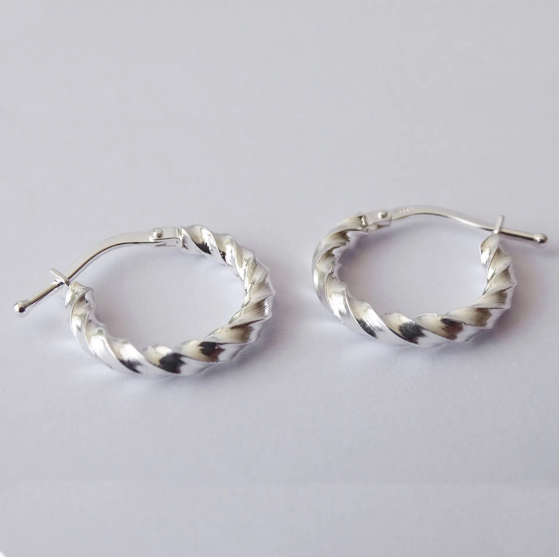 Aros De Plata 925 Argollas Enroscada 3